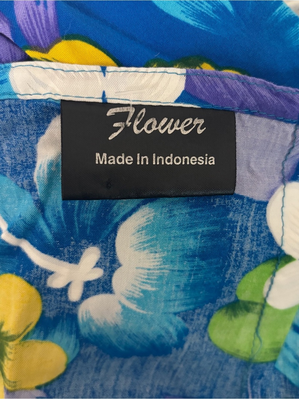 Blue Floral Women’s Swim Coverup Sarong - Picture 3 of 3